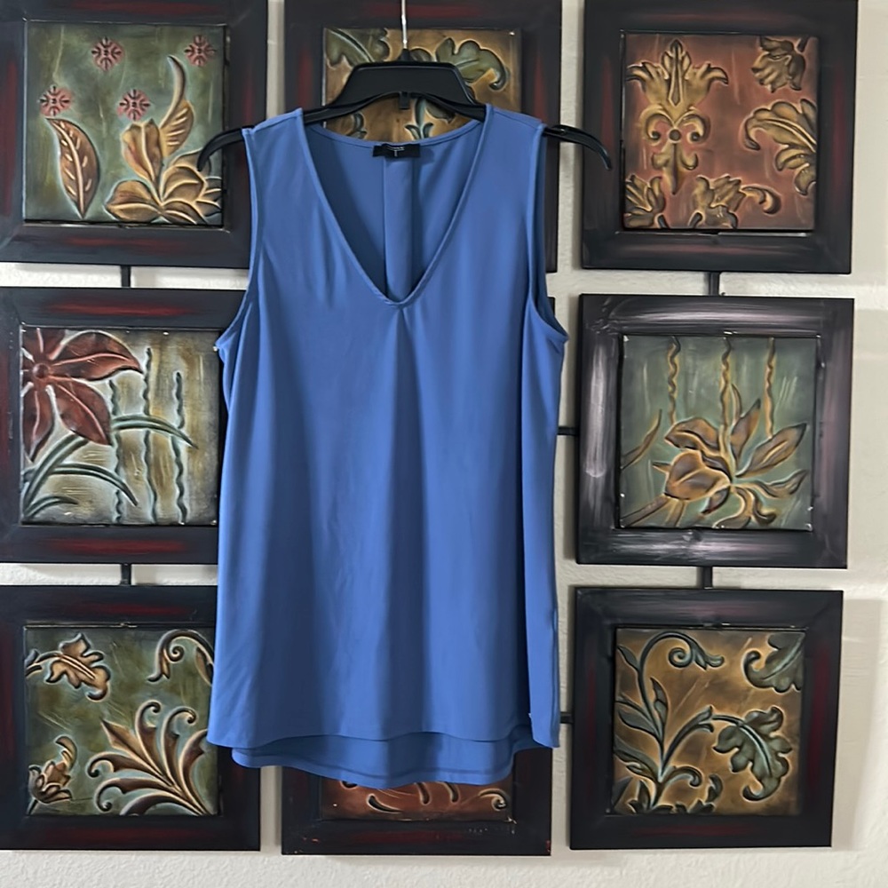 Blue dressy tank